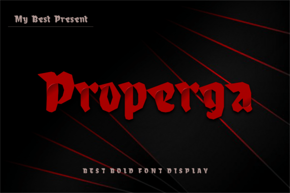 Properga: The Modern Display Font for Bold Branding