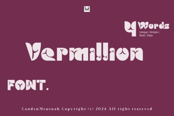 Vermillion: A Playful Font for Bold Branding and Design